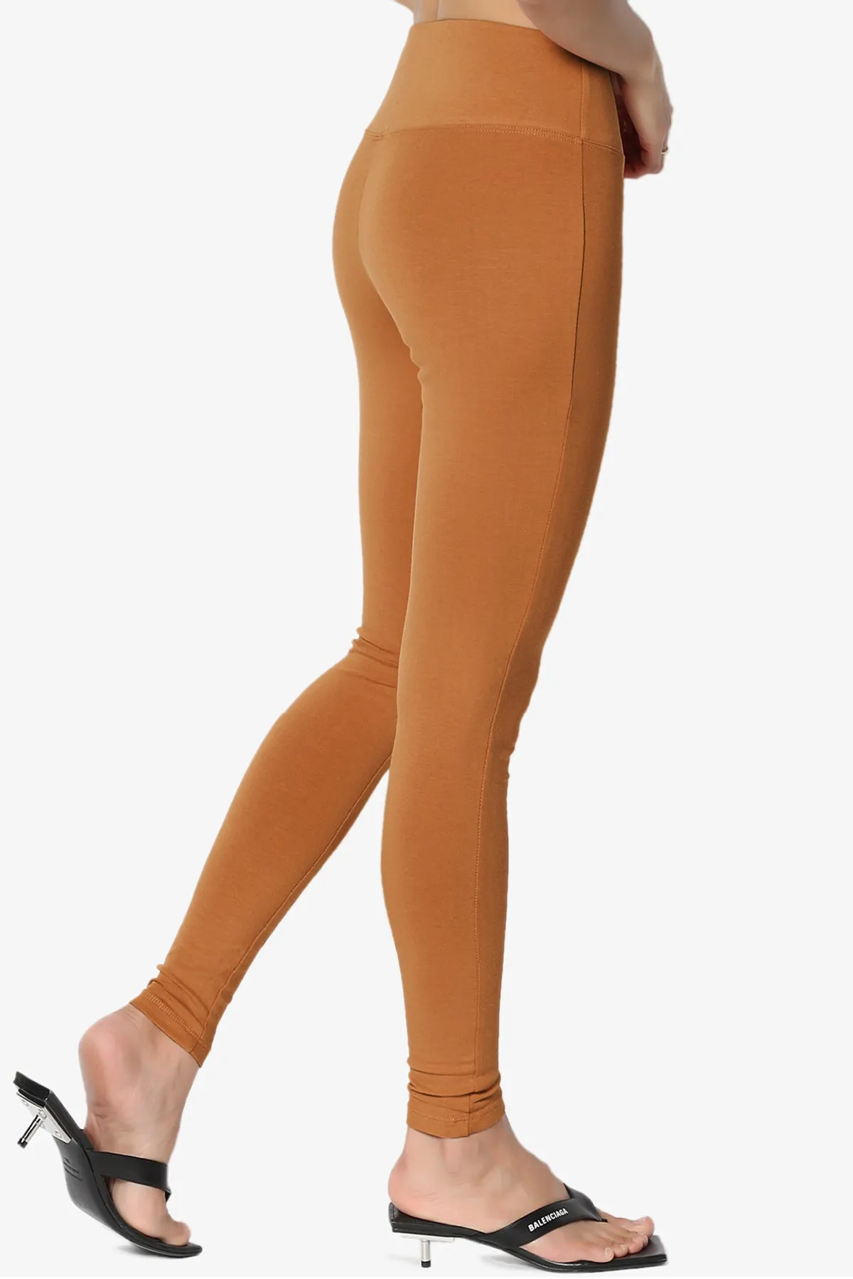 Ansley Cotton Wide Waistband Ankle Leggings