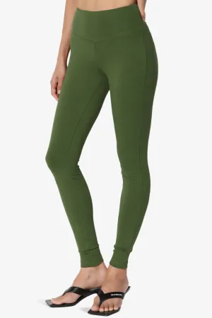 Ansley Cotton Wide Waistband Ankle Leggings