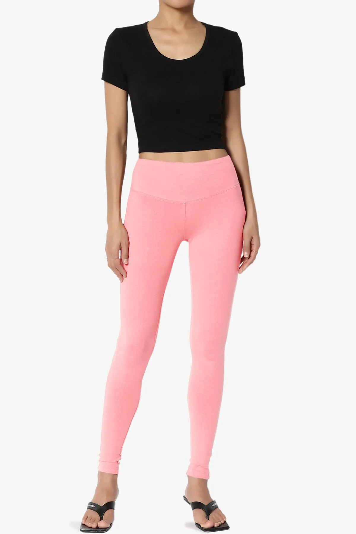 Ansley Cotton Wide Waistband Ankle Leggings