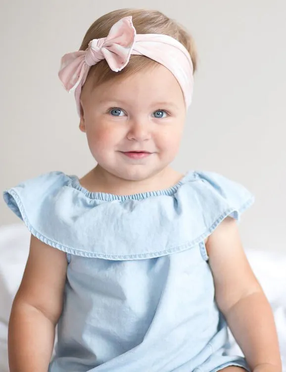 Baby Bling Swan Printed Knot Headband