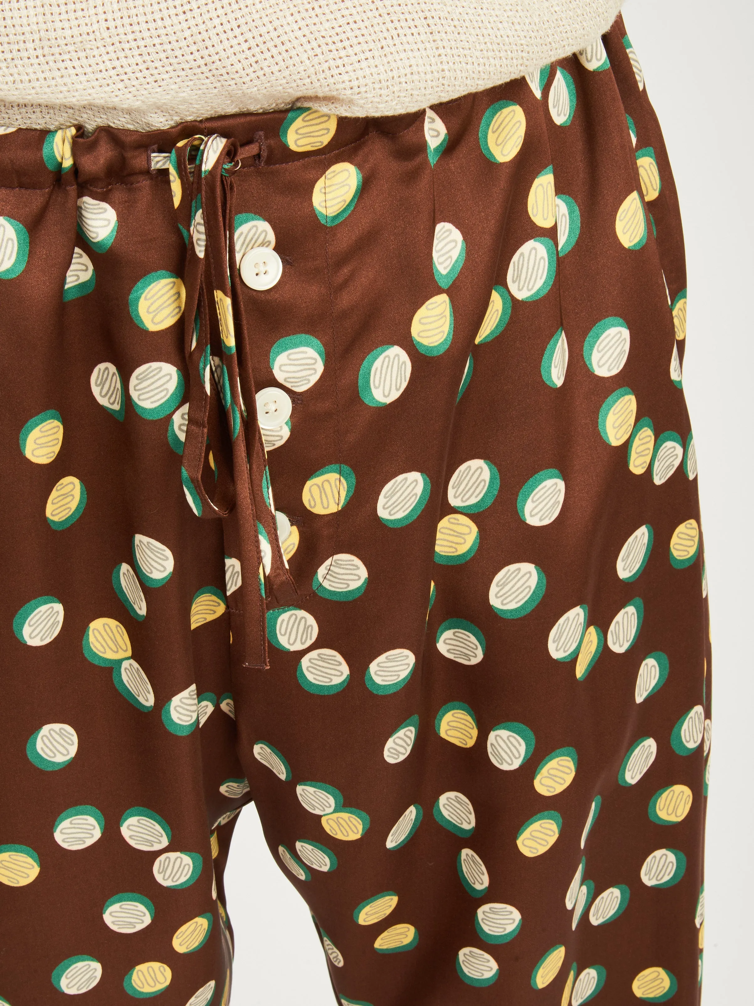 Brown/Multi Bubble Dot Pajama Pants
