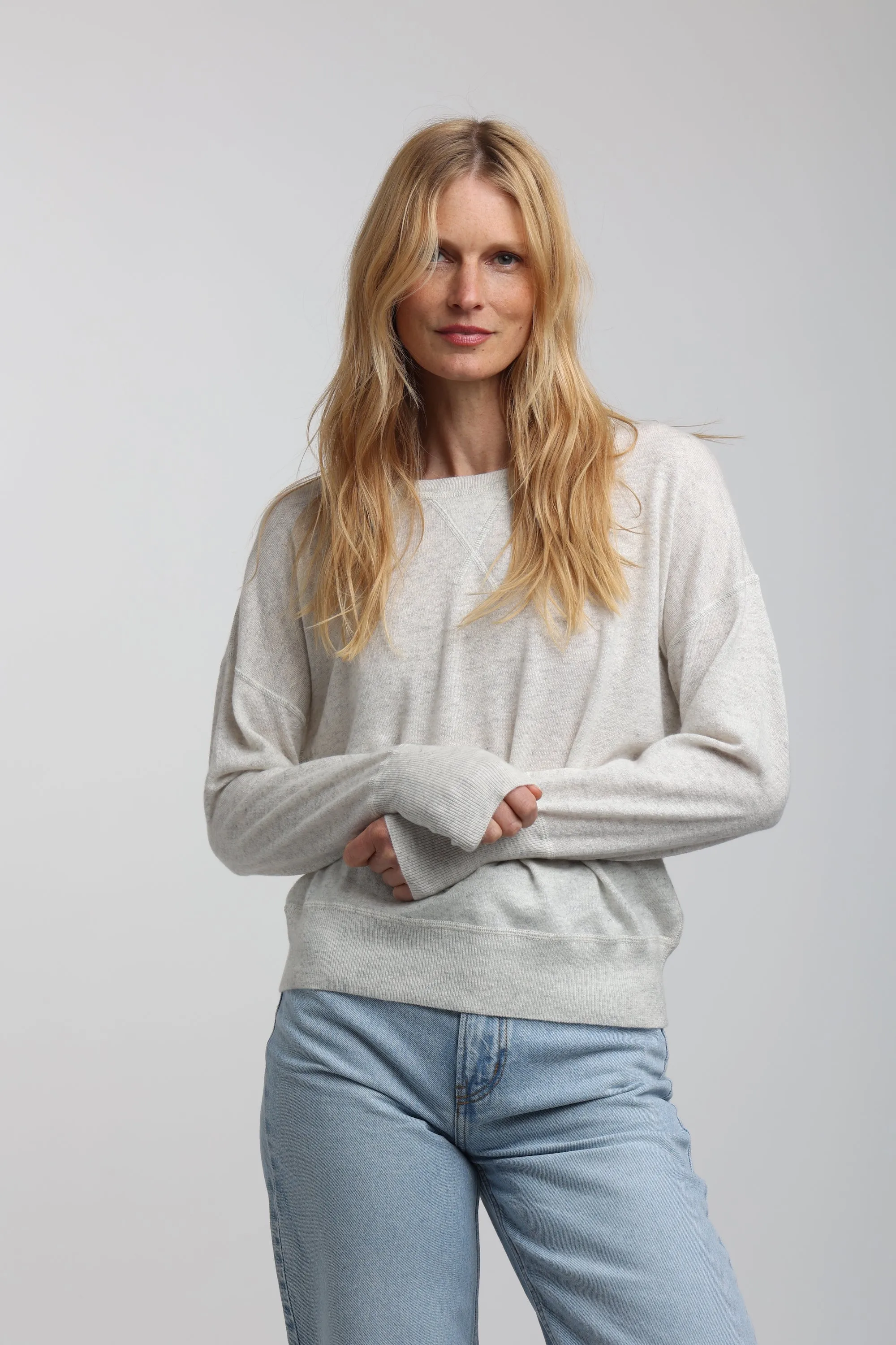 Cashmere & Linen Crew Neck Sweatshirt