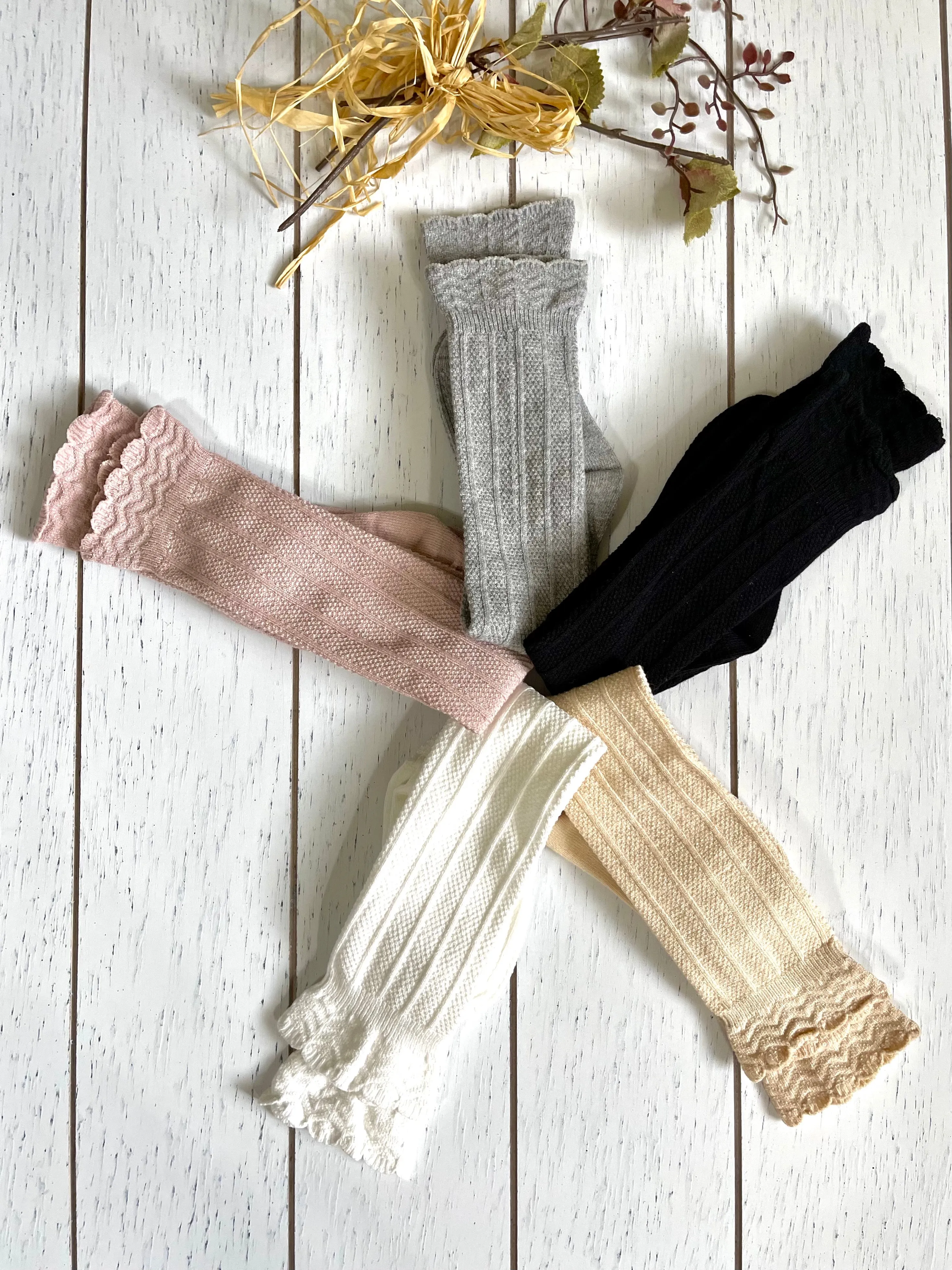 Cotton Knee High Girl Socks