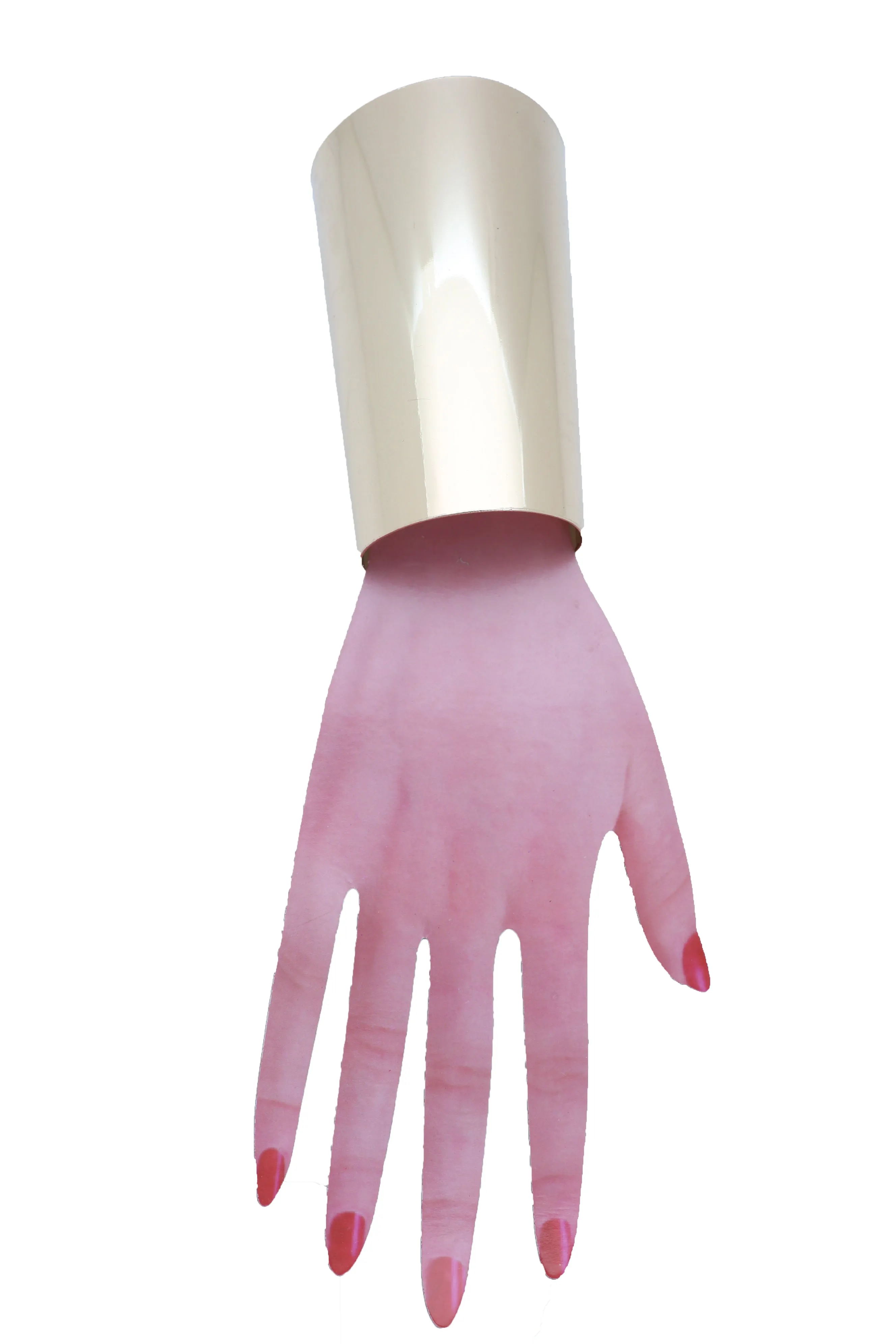 Gold Long Metal Wide Cuff Bracelet Celebrity Style Wonder