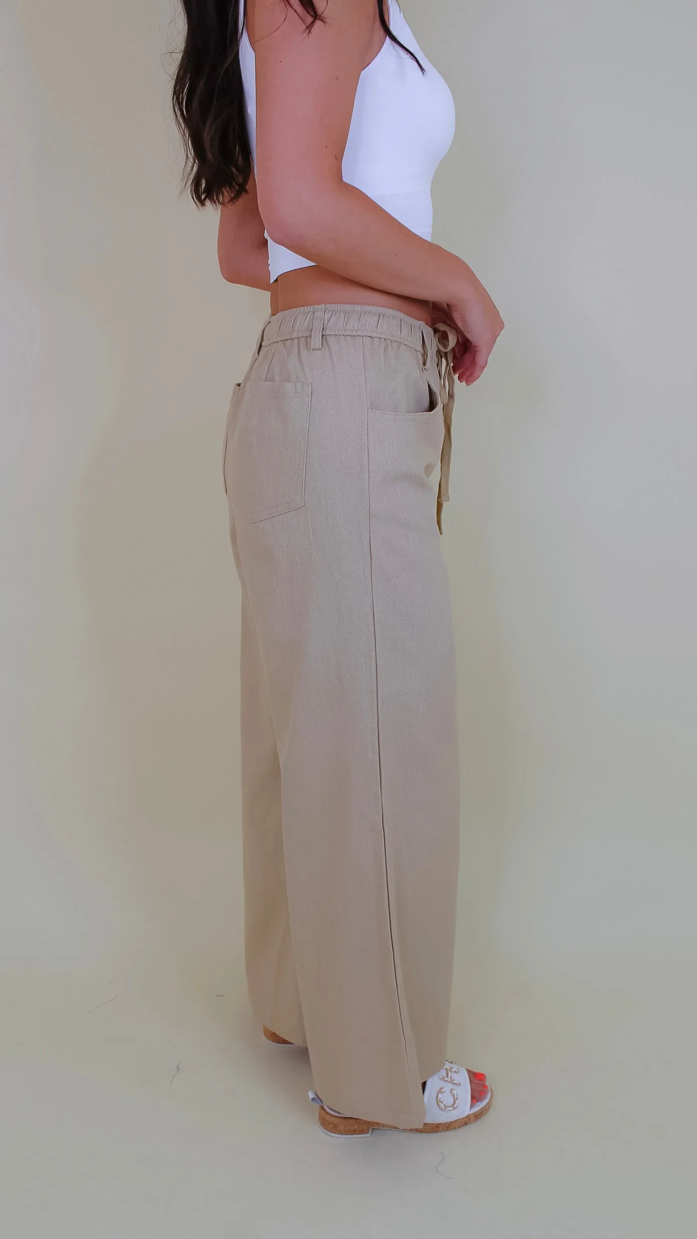 Maia Beige Denim Pants
