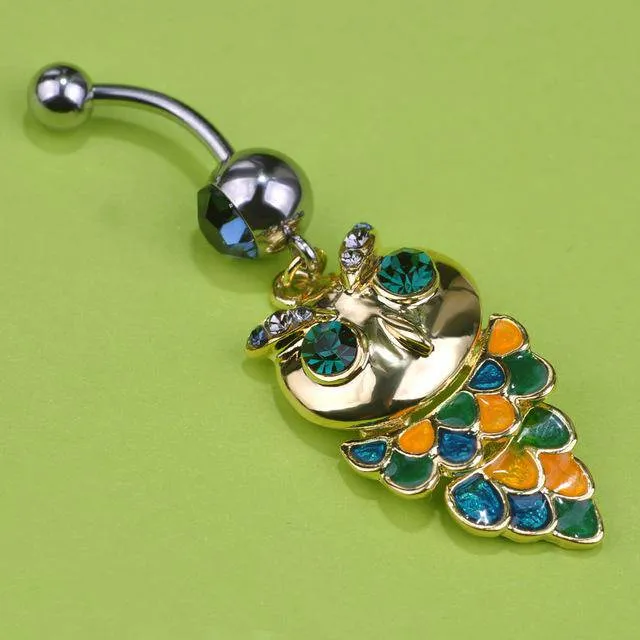 "Esmalte Owl" - Belly Button Ring