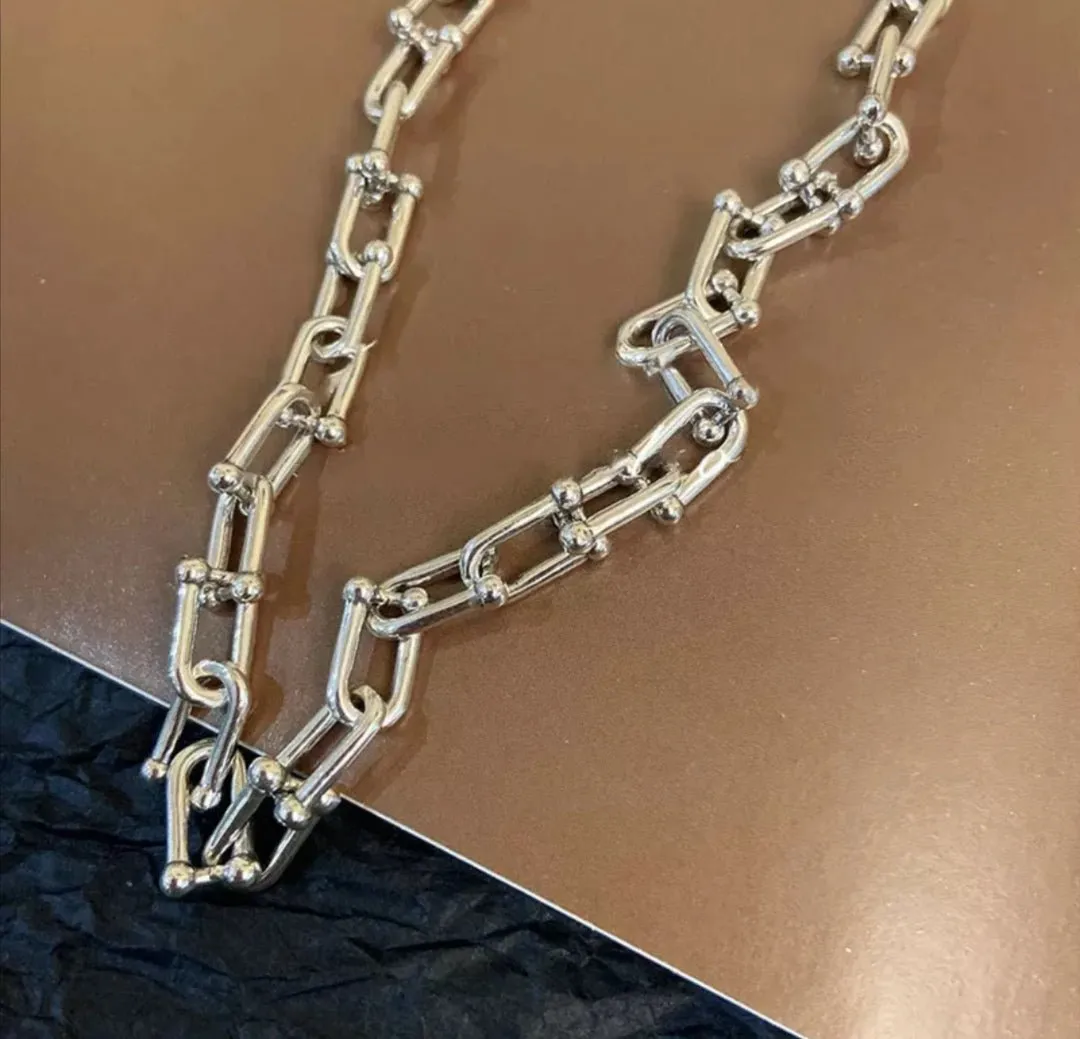 Trendy Chain Necklace for Women 925 Sterling Silver Wedding Jewelry